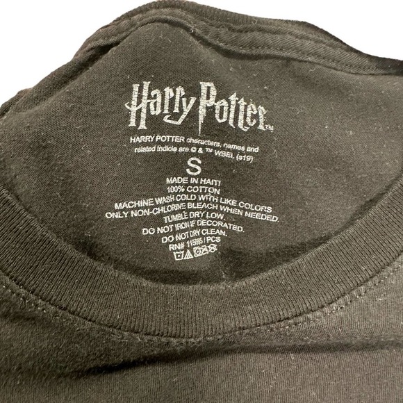 Hogwarts Is My Home Shirt, Harry Potter Black Blouse size Small 100% Cotton‎ - Picture 4 of 5